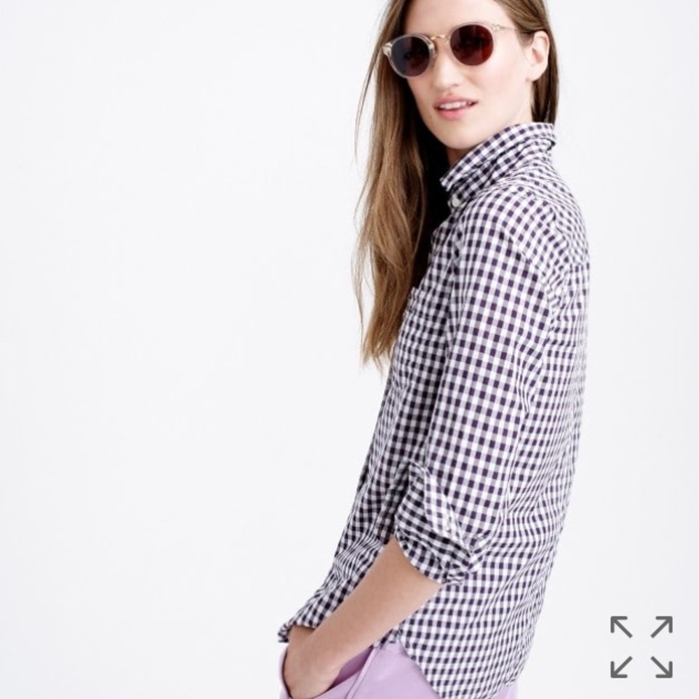 [J. Crew] Mini Gingham Checkered Boy Shirt